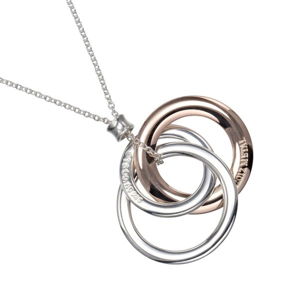 Tiffany & Co. 1837 Interlocking Circle Necklace, 925...